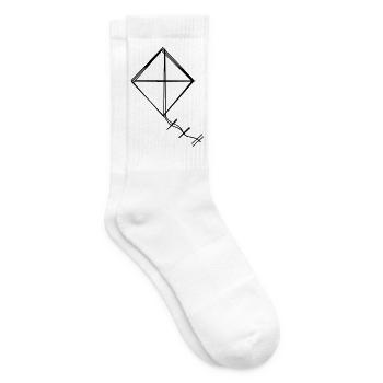 Herbstdrachen handgezeichnet - Tennissocken - Weiß - Rechts