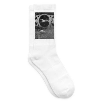 Alte Steinbrücke im Wald - Tennissocken - Weiß - Rechts