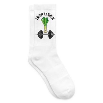 Lauch At Work – Lustiges Fitness & Gym Design - Tennissocken - Weiß - Rechts