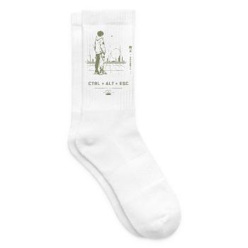 Ctrl Alt Esc Neon Stadt - Tennissocken - Weiß - Rechts
