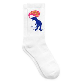 t-rex skater - Tennis socks - white - Right