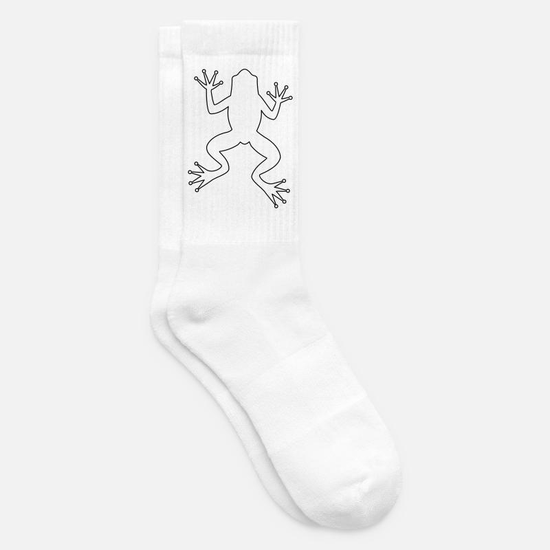 Frog toad tree frog silhouette - Tennis socks - white