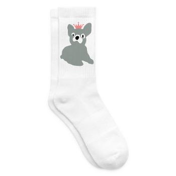 dog - Tennis socks - white - Right