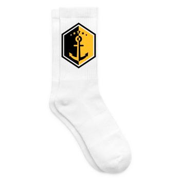 Seemann / Boot / Marine / Meer / Fischer - Tennissocken - Weiß - Rechts