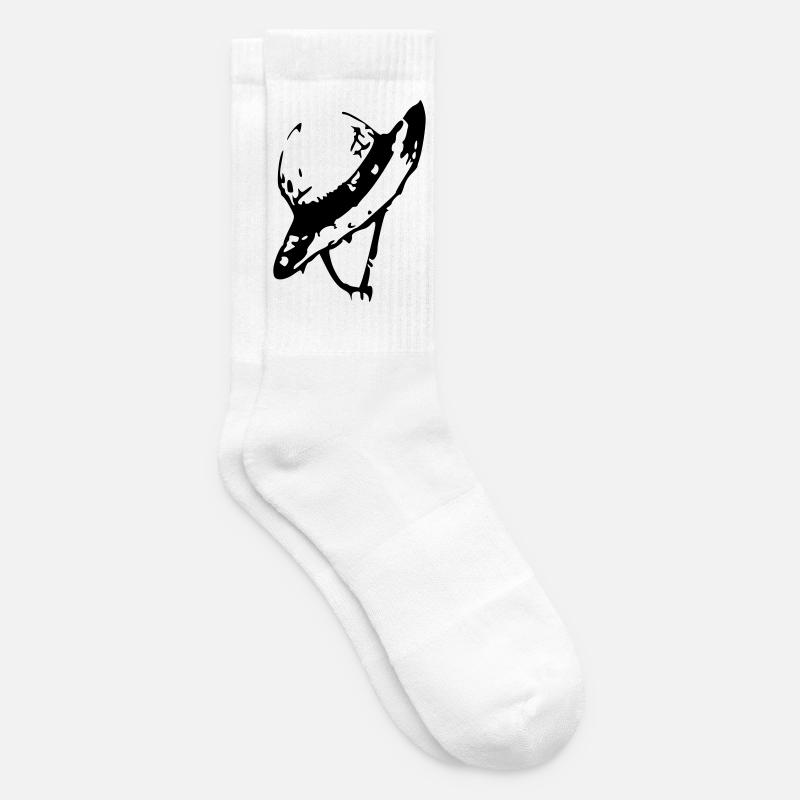 schéma de chapeau de paille - Chaussettes de tennis - blanc