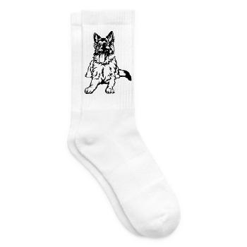 Deutscher Schäferhund - Tennissocken - Weiß - Rechts