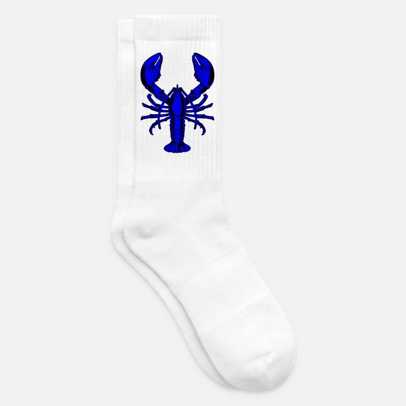 Blauer Hummer - Tennissocken - Weiß