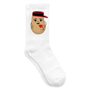 Cordiale pomme de terre Légumes Fantaisie - Chaussettes de tennis - blanc - Droite