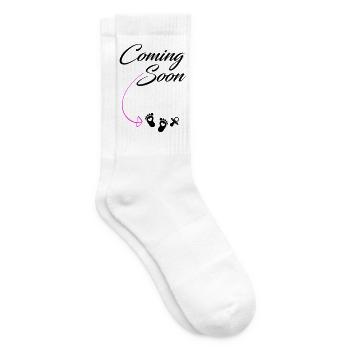 Schwanger Schwangerschaft Mädchen Geburt - Tennissocken - Weiß - Rechts