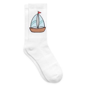 Boat Ship Sailing Ship - Tennis socks - white - Right