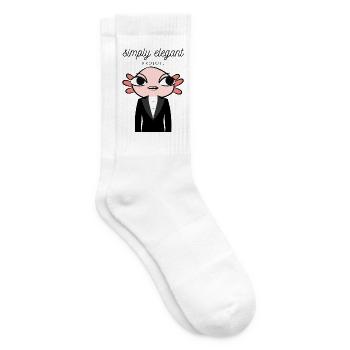 Süßer Vampir in AXOLOTE Tuxedo - Tennissocken - Weiß - Rechts