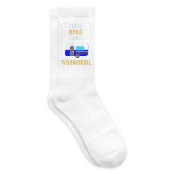 Coole Opas fahren Wohnmobil - Tennissocken - Weiß - Rechts