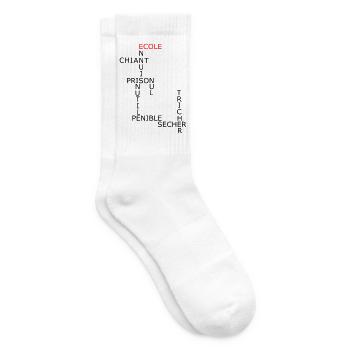 Mots fléchés - Chaussettes de tennis - blanc - Droite