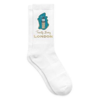Londres, Trinity Buoy Lighthouse, Pixel Art - Chaussettes de tennis - blanc - Droite