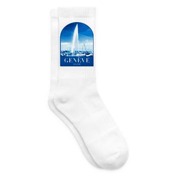 Geneva JetdEau Harbour Motif - Chaussettes de tennis - blanc - Droite