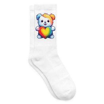 L’amour est une nécessité pour l’ours - Chaussettes de tennis - blanc - Droite