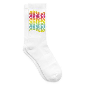 t-shirt Adelio text wave effect wave text - Tennis socks - white - Right