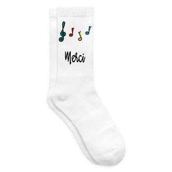 MERCI. MAÎTRESSE. MAÎTRE. MERCI MAÎTRESSE - Chaussettes de tennis - blanc - Droite