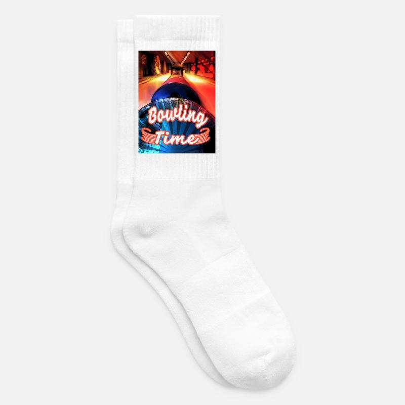 Its Bowling Time - Tennis socks - white