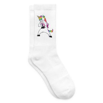 Rave Unicorns Line White Logo 18+ - Tennissocken - Weiß - Rechts