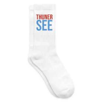 T-shirt souvenir du lac de Thoune - Chaussettes de tennis - blanc - Droite
