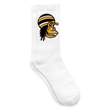 snail reggae music rasta hair hat Jamaica - Tennis socks - white - Right