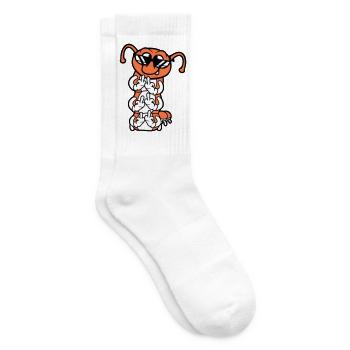 Caterpillar Middle Finger Insult Sunglasses Cool - Tennis socks - white - Right