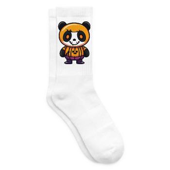 Panda Halloween Zombie - Tennis socks - white - Right