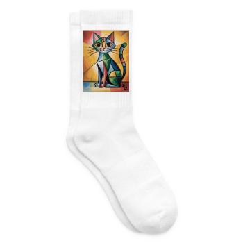Cat Cubic - Chaussettes de tennis - blanc - Droite