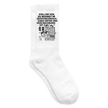 Mehrfamilienhaus Lustig Licht - Tennissocken - Weiß - Rechts