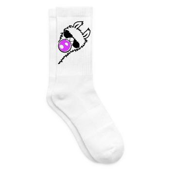 Lunettes de soleil chewing-gum Lama Profil latéral Côté frais - Chaussettes de tennis - blanc - Droite