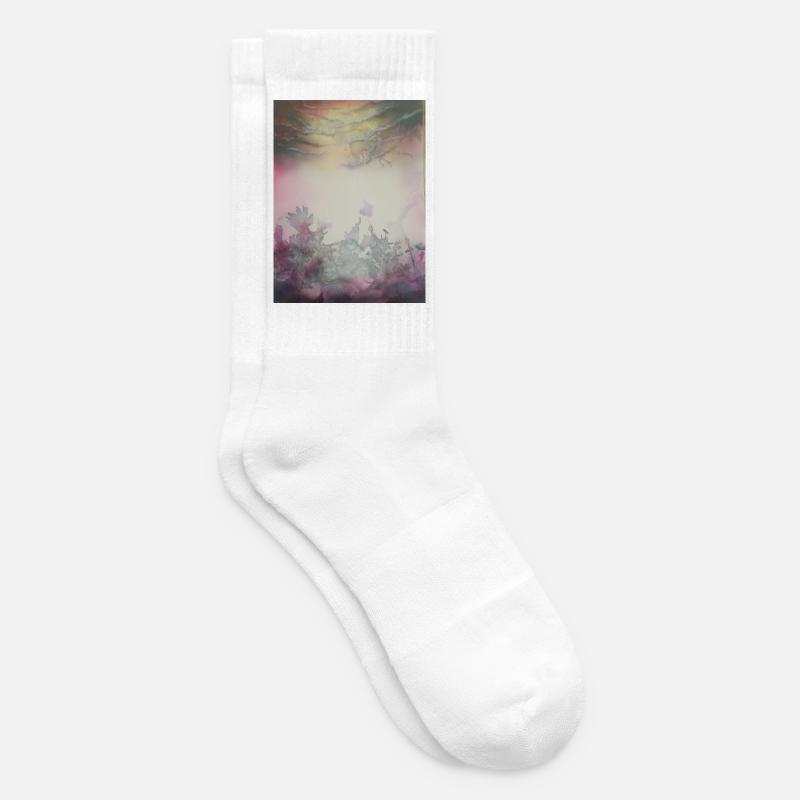 Pastel design - Tennis socks - white