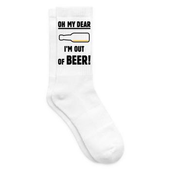 Oh My Dear – I’m Out Of Beer! (Ale Lager / POS 3C) - Tennis socks - white - Right