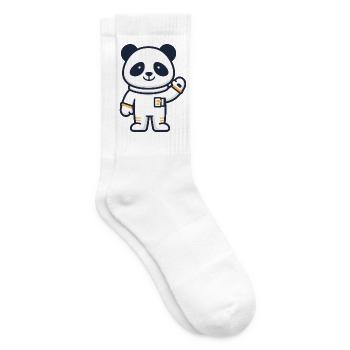 Panda astronaute dans l’espace - Chaussettes de tennis - blanc - Droite