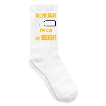 Oh My Dear – I’m Out Of Beer! (Ale Lager / NEG 3C) - Tennis socks - white - Right