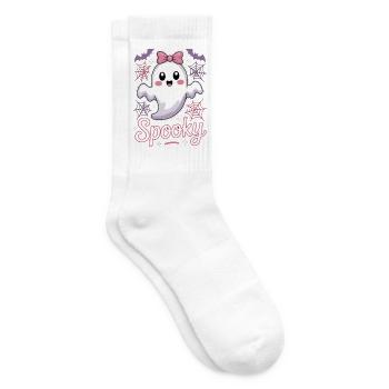 Fantôme effrayant d’Halloween - Chaussettes de tennis - blanc - Droite