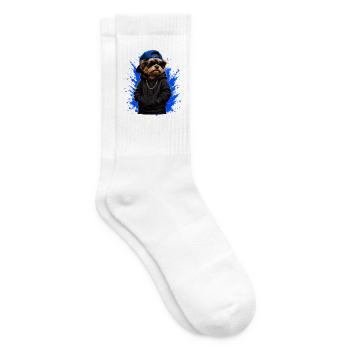 Yorkshire Terrier im Hip-Hop-Style - Tennissocken - Weiß - Rechts
