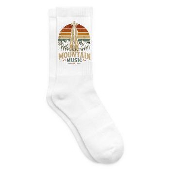Dulcimer Musicien de Dulcimer Instrument pincé - Chaussettes de tennis - blanc - Droite