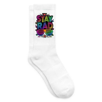 Costumes années 80 - Chaussettes de tennis - blanc - Droite