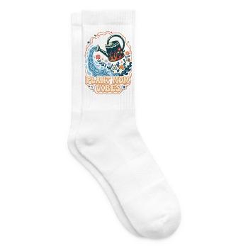 Plant Mom Vibes Retro Gartenmotiv - Tennissocken - Weiß - Rechts