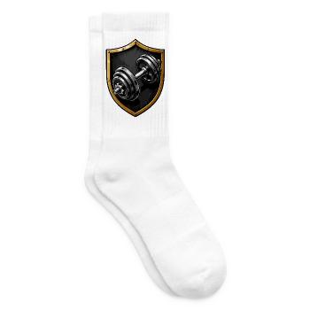 Logo de haltère Shield of Power - Chaussettes de tennis - blanc - Droite