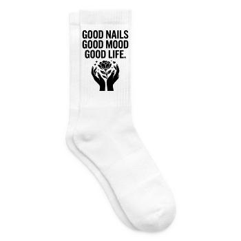 Good Nails Good Life - Tennis socks - white - Right