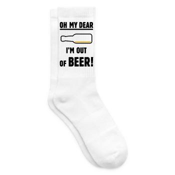 Oh My Dear – I’m Out Of Beer! (Ale Lager / POS 2C) - Tennis socks - white - Right
