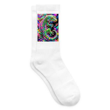 Gecko - Tennissocken - Weiß - Rechts