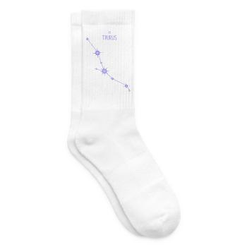 Stier-Sternzeichen Sternbild Pastel Lila - Tennissocken - Weiß - Rechts