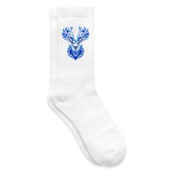 Eisschimmer Hirschkopf Kunst - Tennissocken - Weiß - Rechts