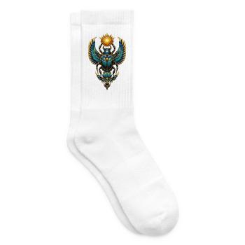Blaugoldener Sonnen-Skarabäus - Tennissocken - Weiß - Rechts