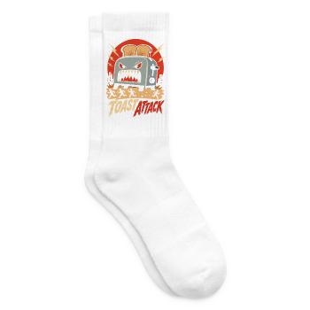 Toast Attack – Der Toaster schlägt zurück - Tennissocken - Weiß - Rechts
