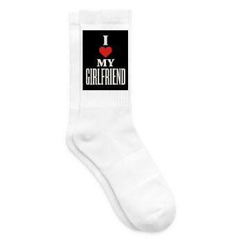 Ich liebe meine Freundin, ich liebe meine Freundin, ich liebe sie - Tennissocken - Weiß - Rechts