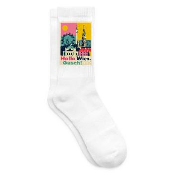 Wien-Vienna-Unfreundlich-Freundlichkeit - Tennissocken - Weiß - Rechts